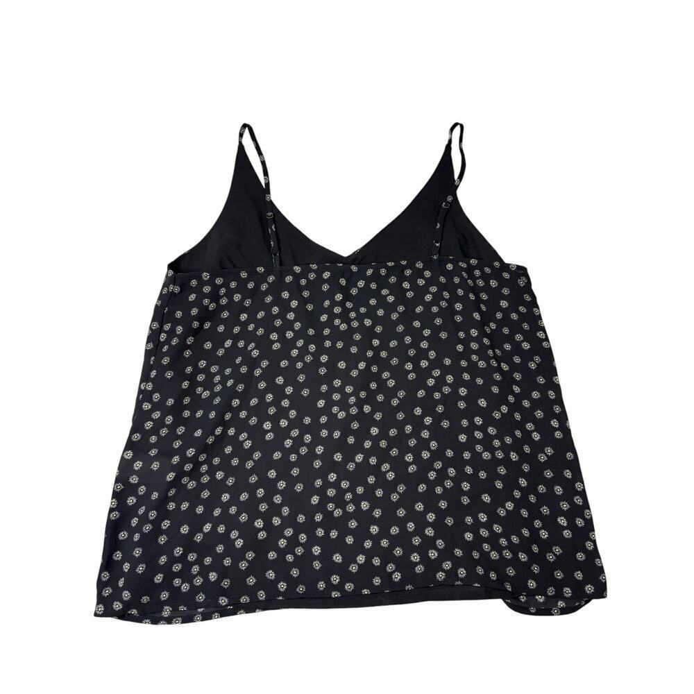 Banana Republic Women's V-Neck Flowy Tank | Black | Sun Print | Medium - Picture 2 of 6